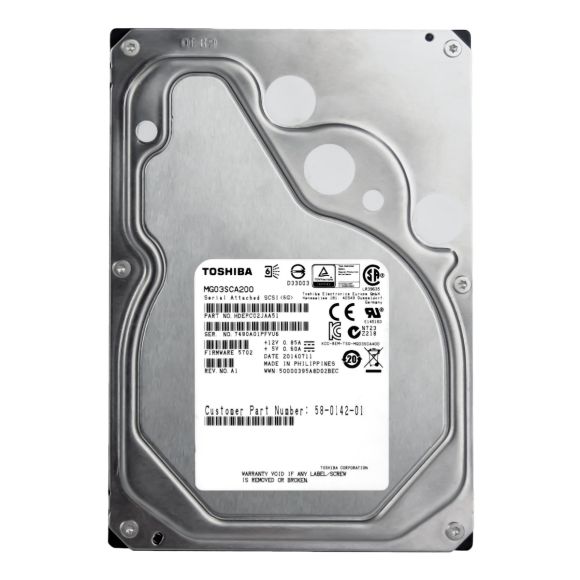 TOSHIBA 2TB 7.2K 64MB SAS-2 3.5'' MG03SCA200