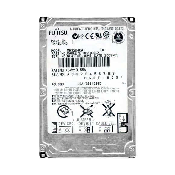 FUJITSU 40GB 4.2K 2MB ATA 2.5'' MHS2040AT