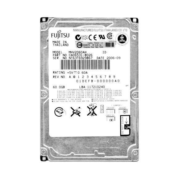 FUJITSU 60GB 5.4K 8MB ATA 2.5'' MHV2060AH