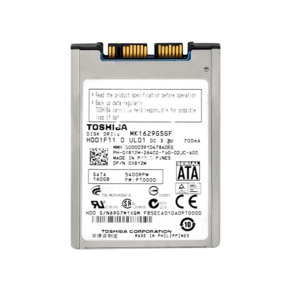 TOSHIBA 160GB 5.4K 16MB microSATA 1.8'' MK1629GSGF