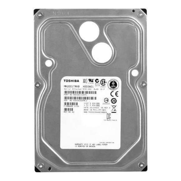 TOSHIBA MK2001TRKB 2TB 16MB 7.2k SAS 6G 3.5''