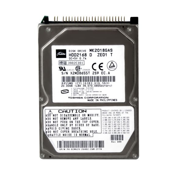 TOSHIBA 20GB 4.2K 2MB ATA 2.5'' MK2018GAS 