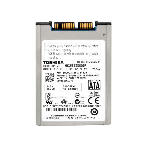 TOSHIBA 250GB 5.4K 16MB microSATA 1.8'' MK2533GSGF