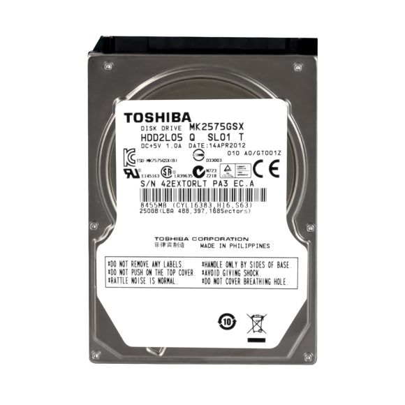 TOSHIBA 250GB 5.4K 8MB SATA II 2.5'' MK2575GSX