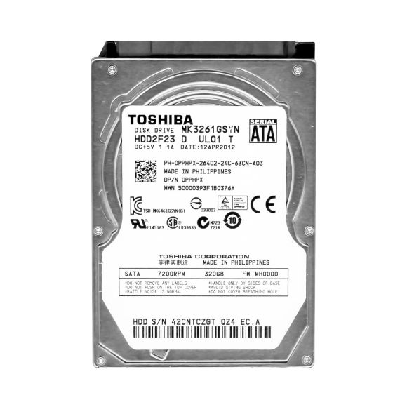 TOSHIBA 320GB 7.2k 16MB SATA II 2.5'' MK3261GSYN