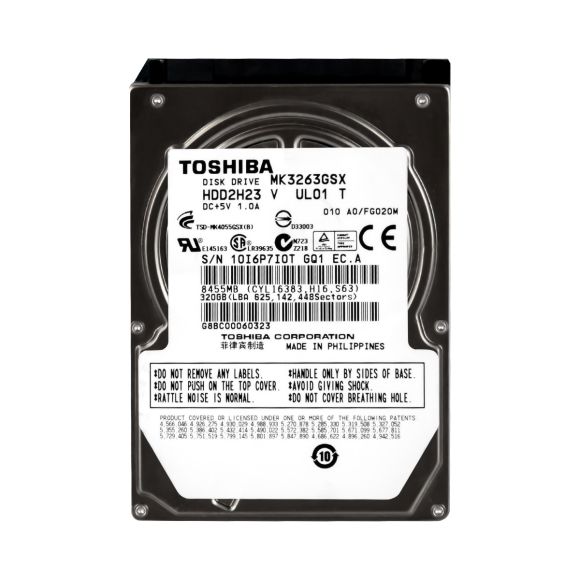 TOSHIBA 320GB 5.4K 8MB SATA II 2.5'' MK3263GSX