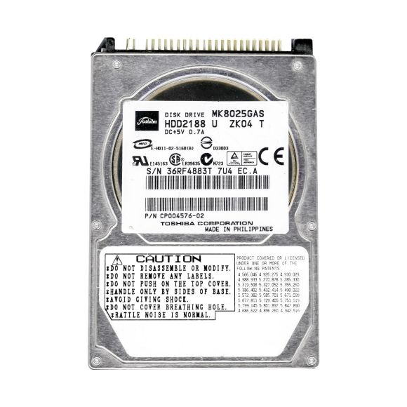 TOSHIBA 80GB 4.2K 8MB ATA 2.5'' MK8025GAS