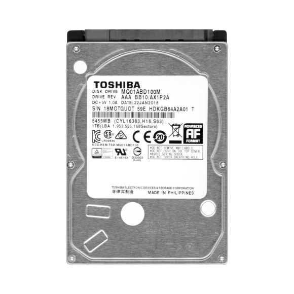 TOSHIBA 1TB 5.4K 8MB SATA II 2.5'' MQ01ABD100M