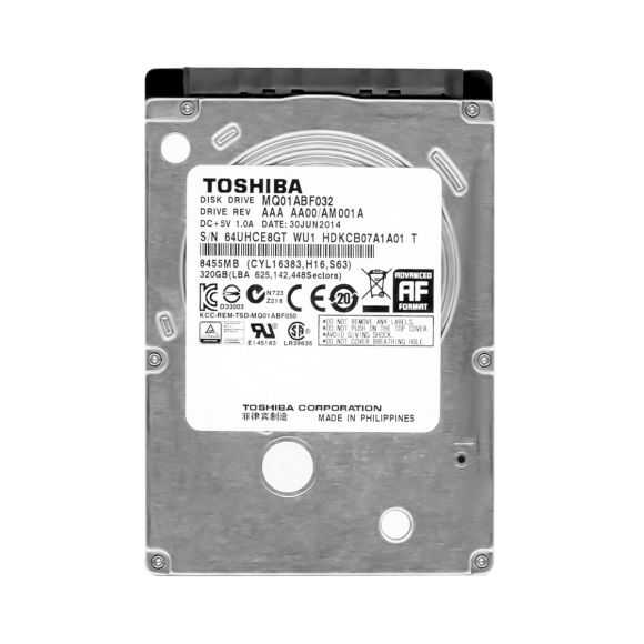 TOSHIBA 320GB 5.4k 8MB SATA III 2.5'' MQ01ABF032