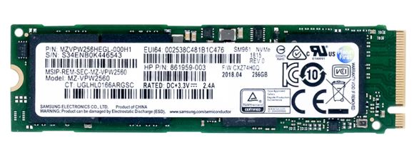 HP 861959-003 256GB M.2 2280 PCIe x4 MZ-VPW2560