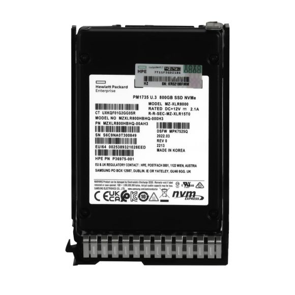 HP P36975-001 P26422-001 800GB SAS-3 2.5'' MZXLR800HBHQ-000H3 MZ-XLR8000