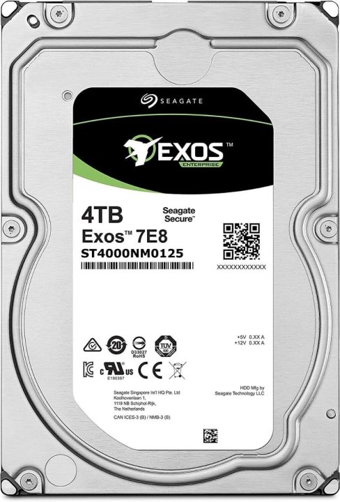 SEAGATE EXOS 7E8 4TB 7,2 tys. 128 MB SAS-3 3,5'' ST4000NM0125