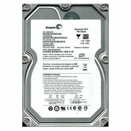 SEAGATE 750GB BARRACUDA ES.2 7.2K 32MB SATA II 3.5'' ST3750330NS