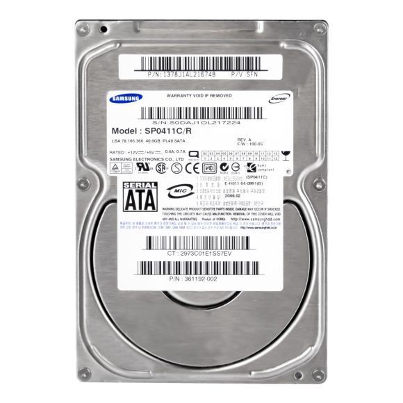 SAMSUNG SpinPoint PL40 40GB 7.2K 2MB SATA 3.5'' SP0411C/R