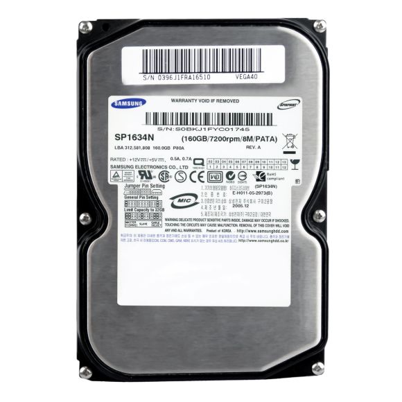 SAMSUNG SP1634N 160GB ATA 7200RPM 3.5''