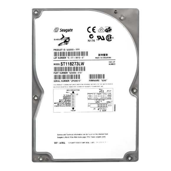 SEAGATE BARRACUDA 18.2GB 7.2K SCSI Ultra2 3.5'' ST118273LW