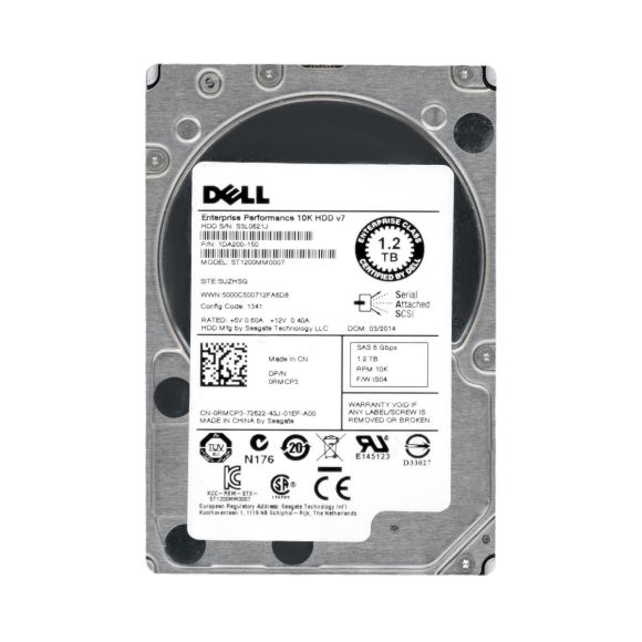 DELL 0RMCP3 1.2 TB SAS 10.000 RPM 2.5 ST1200MM0007