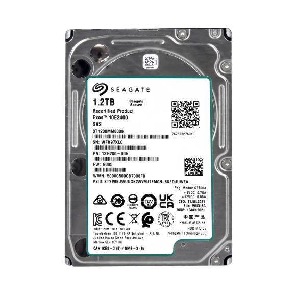 SEAGATE EXOS 10E2400 1.2TB 10K 128MB SAS-3 2.5'' ST1200MM0009