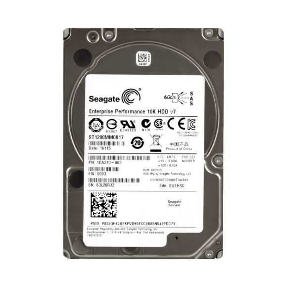 SEAGATE 1.2TB 10K 64MB SAS-2 2.5'' ST1200MM0017