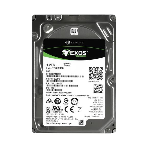 SEAGATE EXOS 10E2400 1.2TB 10K 256MB SAS-3 2.5'' ST1200MM0139