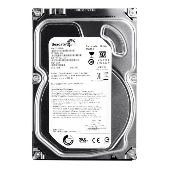 SEAGATE 1.5TB SATA III 64MB 5.9K 3.5" ST1500DL003