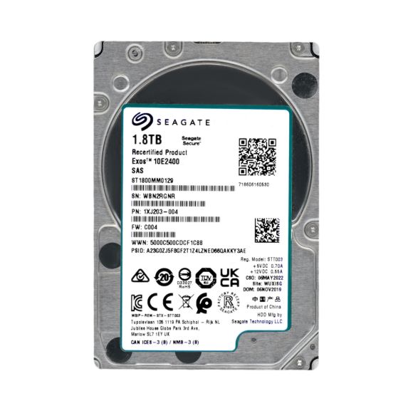 SEAGATE EXOS 10E2400 1.8TB SAS-3 10K 256MB 2.5'' ST1800MM0129