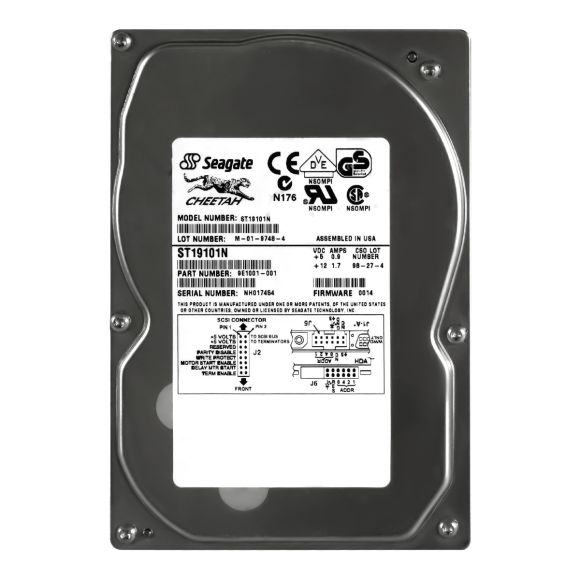 HDD SEAGATE ST19101N CHEETAH 9.1 GB 10K SCSI 50-PIN 3.5''