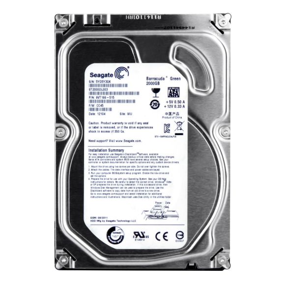 SEAGATE BARRACUDA GREEN 2TB 5.9K 64MB SATA III 3.5'' ST2000DL003