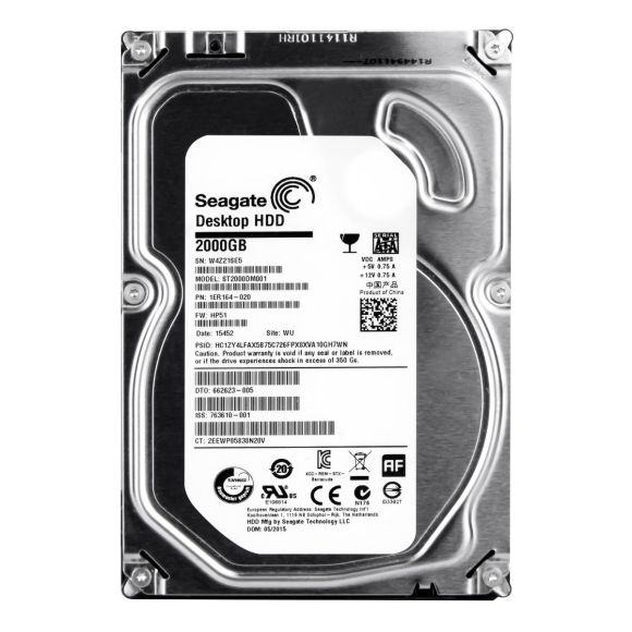 SEAGATE 2TB 7.2K 64MB SATA III 3.5" ST2000DM001