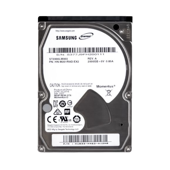 SAMSUNG SpinPoint M9T 2TB 5.4K 32MB SATA III 2.5'' ST2000LM003