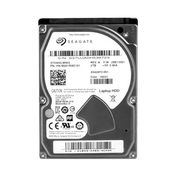 SEAGATE 2TB 5.4K 32MB SATA III 2.5'' ST2000LM003