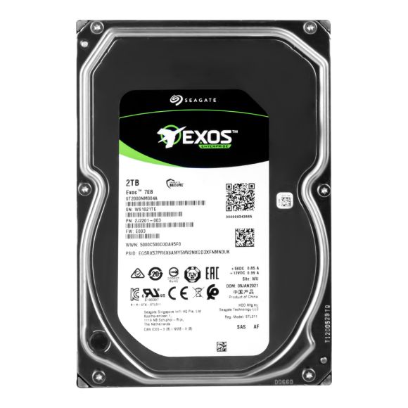 SEAGATE EXOS 7E8 2TB 7.2K 256MB SAS-3 3.5'' ST2000NM004A