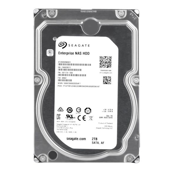 SEAGATE ENTERPRISE NAS HDD 2TB 7.2K 128MB SATA III 3.5'' ST2000VN0001