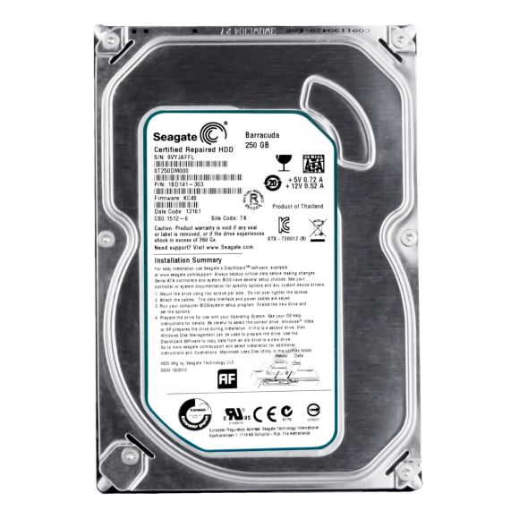 SEAGATE BARRACUDA 250GB SATA III 7.2K 16MB  3.5'' ST250DM000