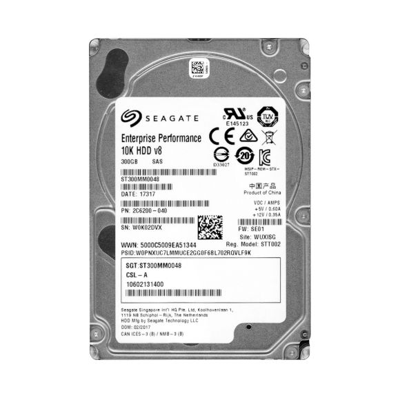 SEAGATE ENTERPRISE PERFORMANCE 10K HDD v8 300GB 10K 128MB SAS-3 2.5'' ST300MM0048