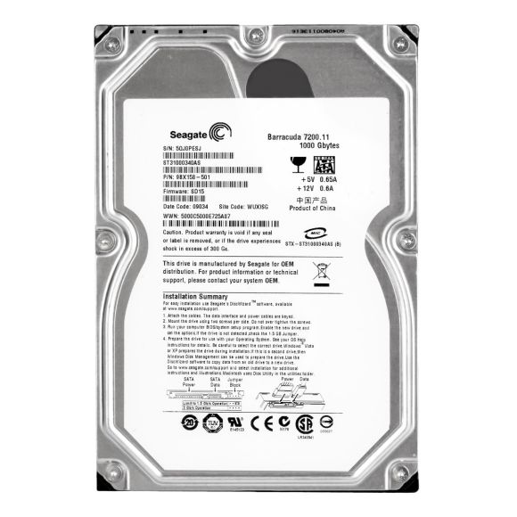 SEAGATE BARRACUDA 7200.11 1TB SATA II 7.2K 32MB 3.5'' ST31000340AS