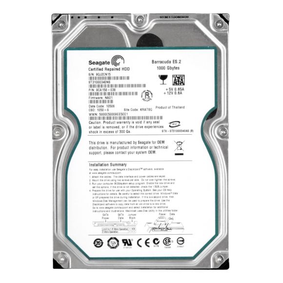 SEAGATE BARRACUDA ES.2 1TB SATA II 7.2K 3.5'' ST31000340NS