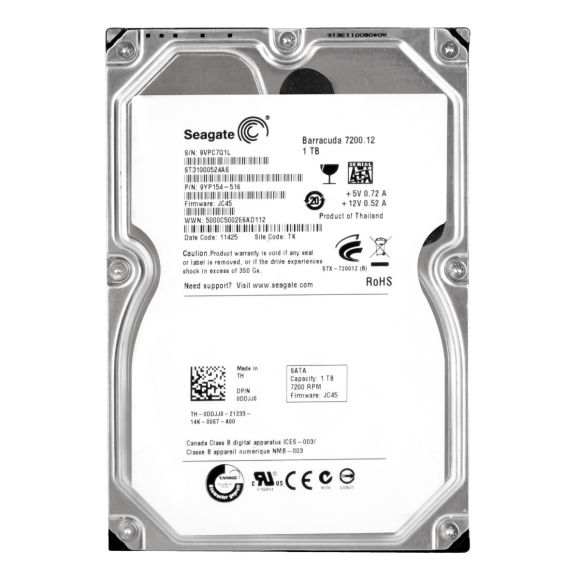 DELL 0DDJJ0 1TB 7.2k 32MB SATA III 3.5'' ST31000524AS