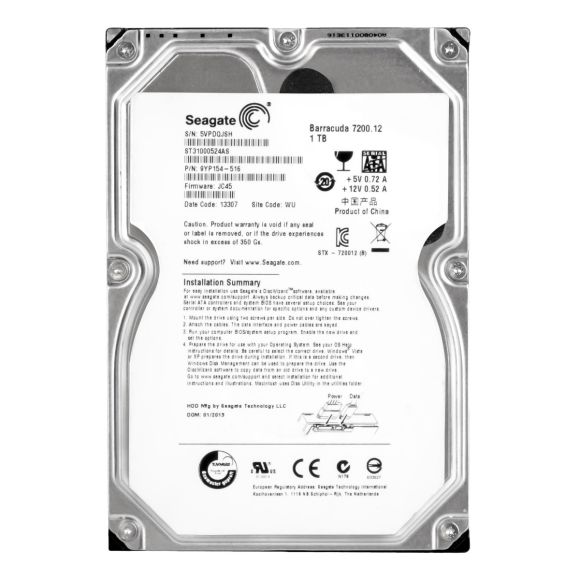 SEAGATE BARRACUDA 7200.12 1TB SATA III 7.2K 32MB 3.5'' ST31000524AS