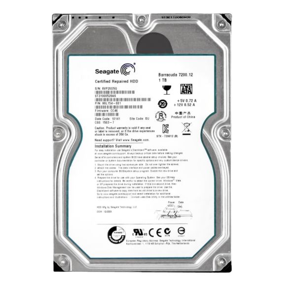 SEAGATE BARRACUDA 1TB SATA II 7.2K 32MB 3.5'' ST31000528AS