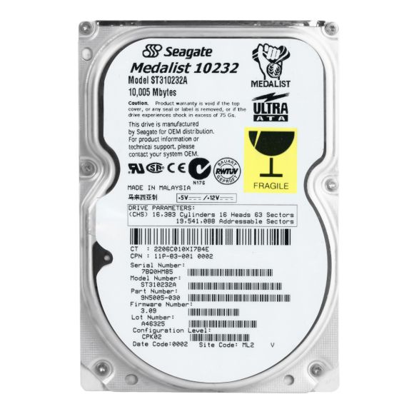 SEAGATE ST310232A 10GB ATA 5400RPM 3.5 