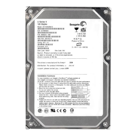 SEAGATE ST3120025ACE 120GB ATA 7200RPM 3,5