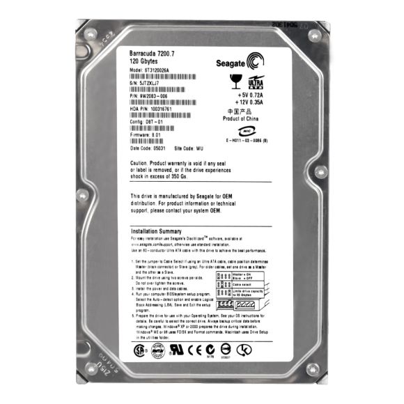 SEAGATE ST3120026A 120GB ATA 7200RPM 3.5''