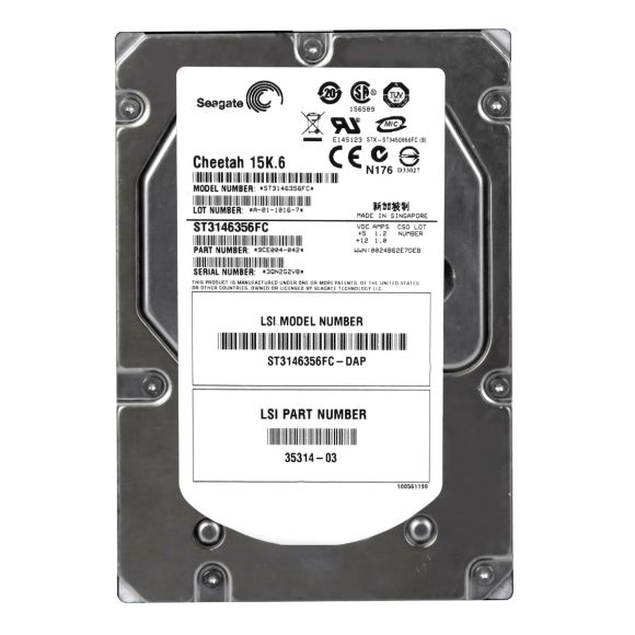 LSI 35314-03 146GB 15K 16MB FC 3.5'' ST3146356FC-DAP