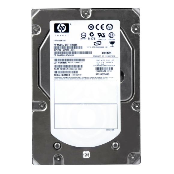 HP 487673-001 146GB 15K 16MB SAS 3.5'' ST3146356SS