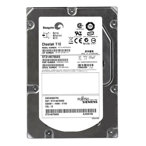 FUJITSU A3C40084790 HDD 146GB 10K S26361-H980-V100 3.5"