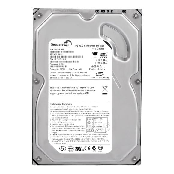 SEAGATE DB35.2 160GB 7.2K 2MB ATA 3.5'' ST3160212ACE