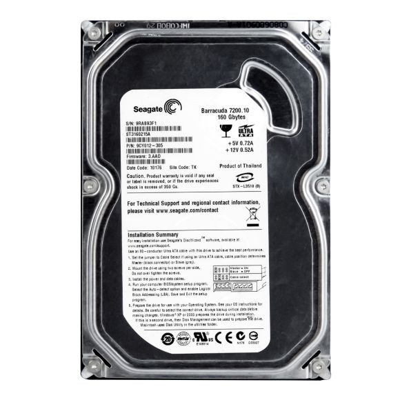 SEAGATE BARRACUDA 7200.10 160GB  7.2K 2MB ATA 3.5'' ST3160215A