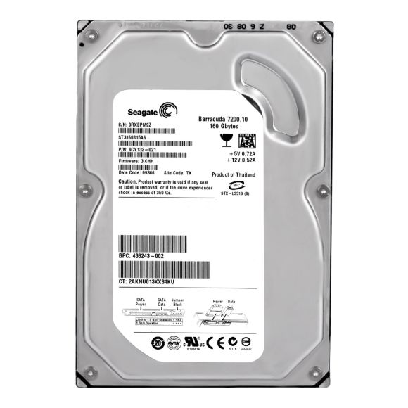 HP 436243-002 160GB SATA II 7.2K 8MB 3.5'' ST3160815AS