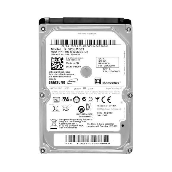 SAMSUNG HN-M320MBB/D2 320GB 5.4K 8MB SATA II 2.5'' ST320LM001